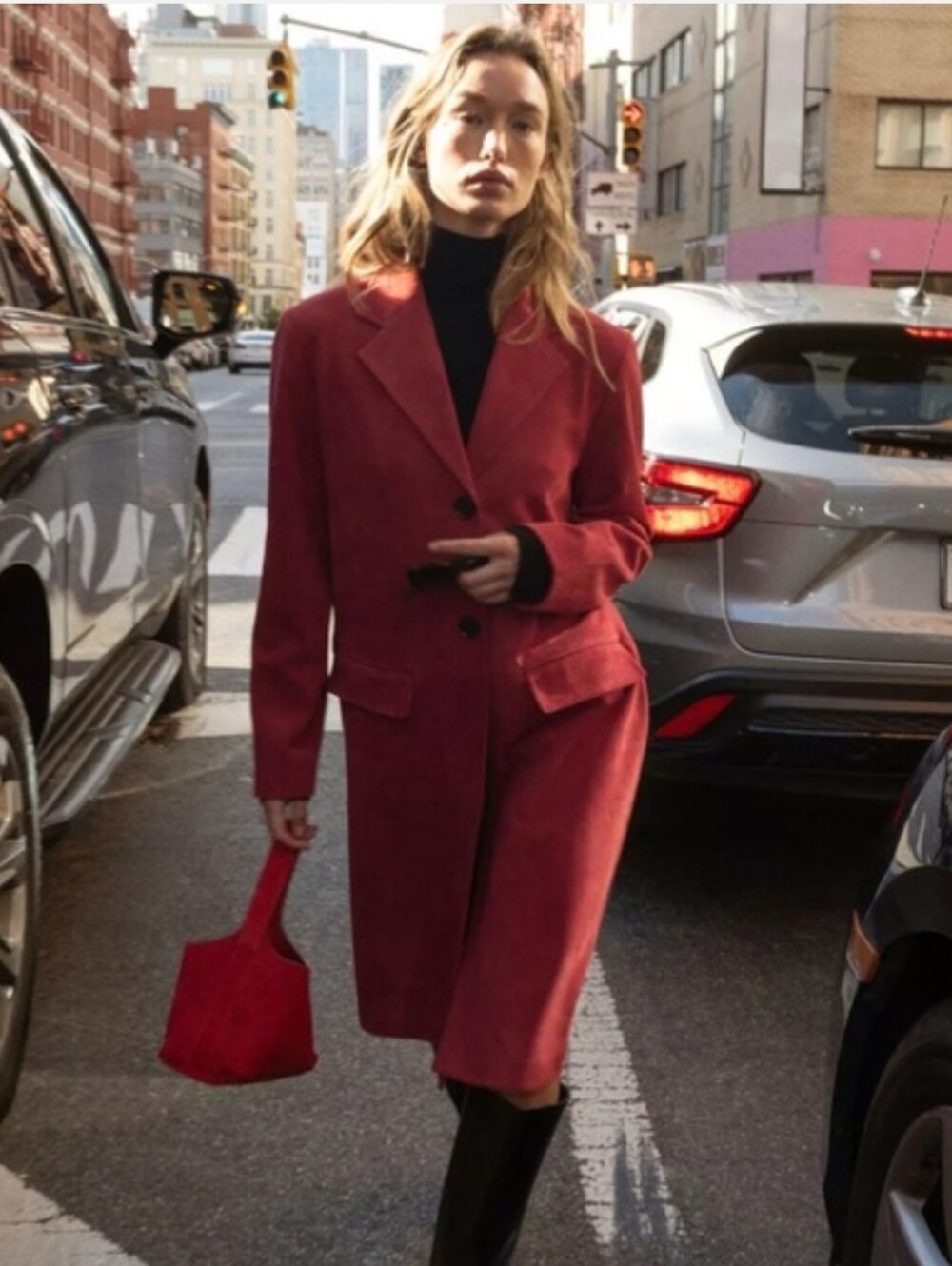 Zara Faux Suede Tailcoat